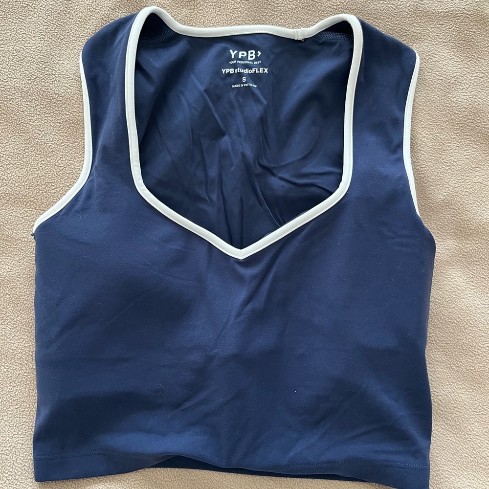 YPB Navy Blue Active Crop Top